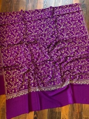 Pashmina handmade Floral Embroidered Women’s Wrap Scarf